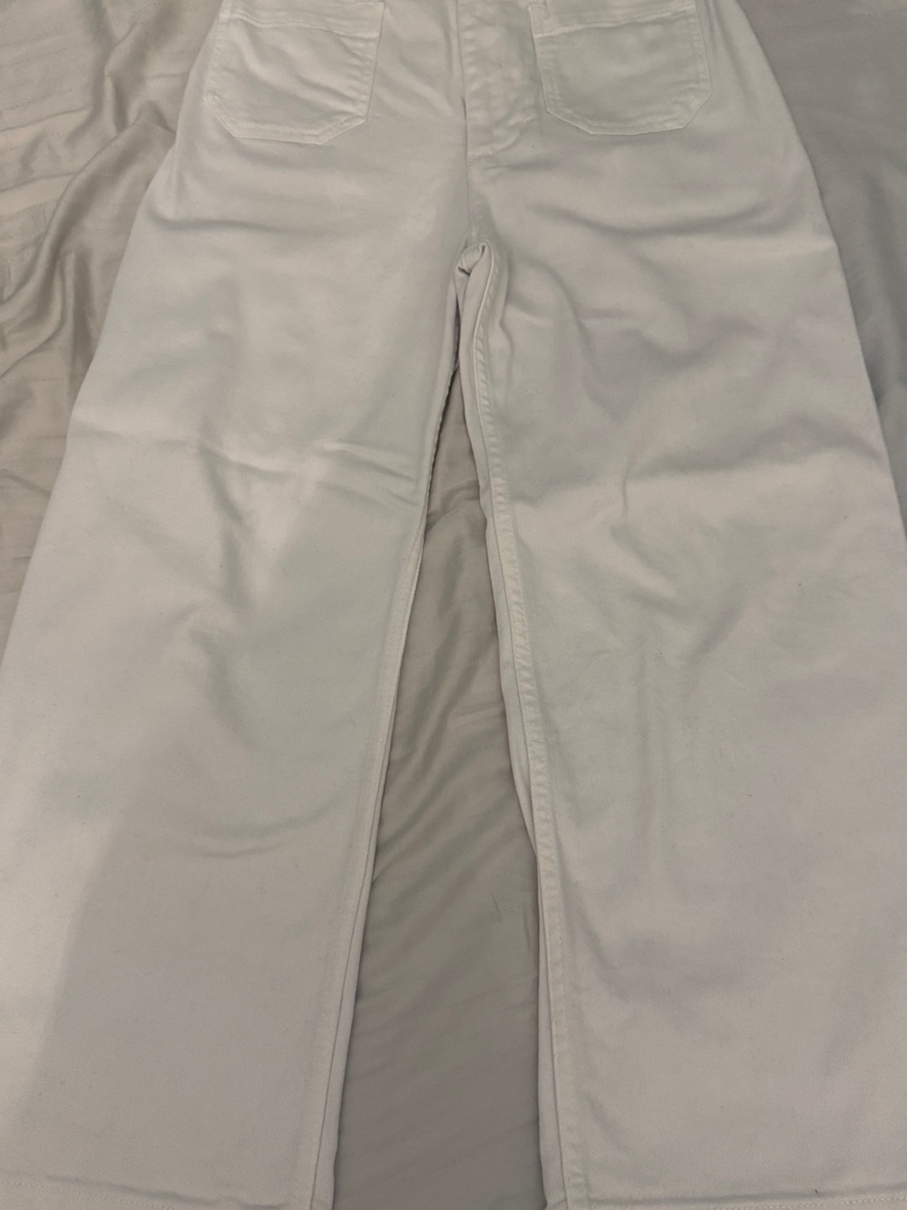 Pilcro Anthropologie White Wide-Leg Jeans